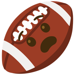 american football and anguished face