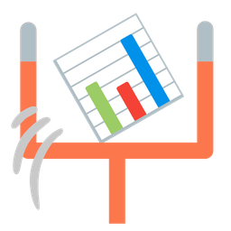 american football and bar chart