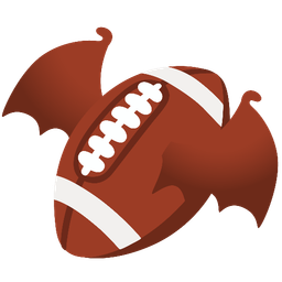 american football and bat