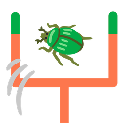 american football and beetle