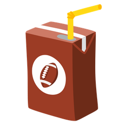 american football and beverage box