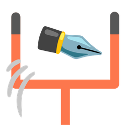 american football and black nib