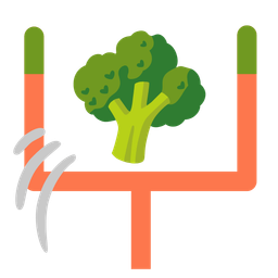 american football and broccoli