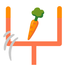 american football and carrot