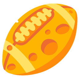 american football and cheese wedge