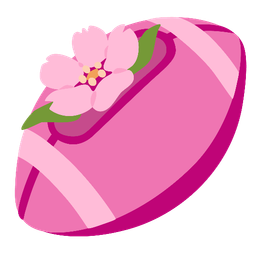 american football and cherry blossom