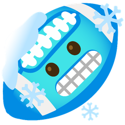 american football and cold face