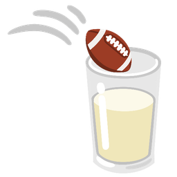 american football and cow face