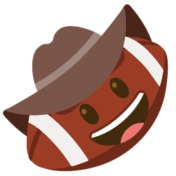 american football and cowboy hat face
