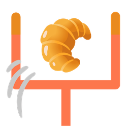 american football and croissant