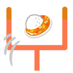 american football and curry rice