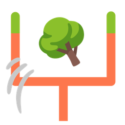 american football and deciduous tree