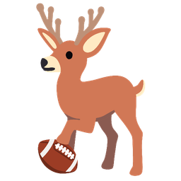 american football and deer