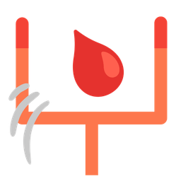 american football and drop of blood