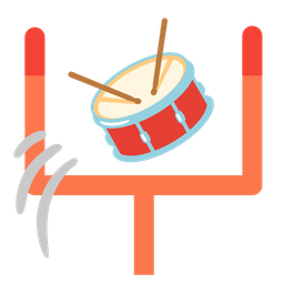 american football and drum