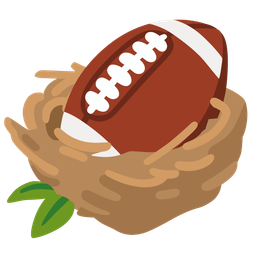 american football and empty nest