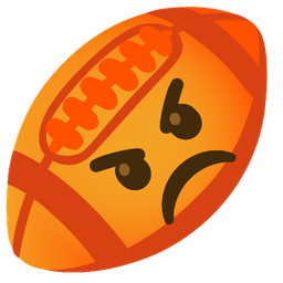 american football and enraged face