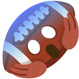 american football and face screaming in fear