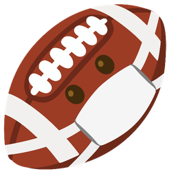 american football and face with medical mask