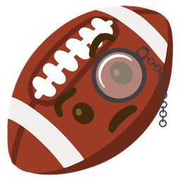 american football and face with monocle