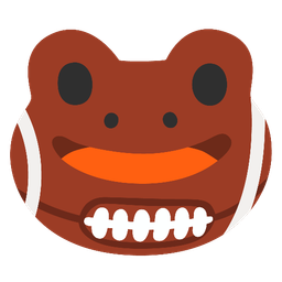 american football and frog
