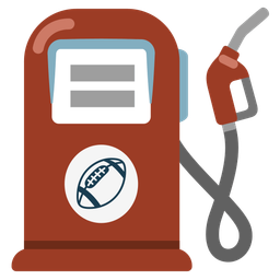 american football and fuel pump