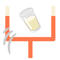 american football and glass of milk