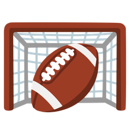 american football and goal net