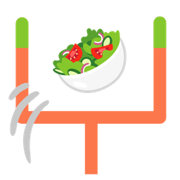 american football and green salad