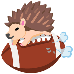 american football and hedgehog