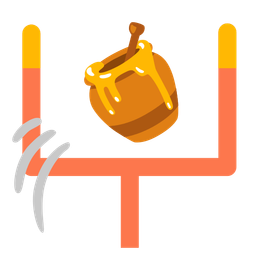 american football and honey pot