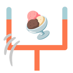american football and ice cream