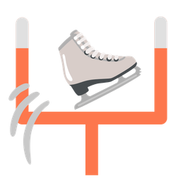 american football and ice skate