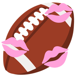 american football and kiss mark