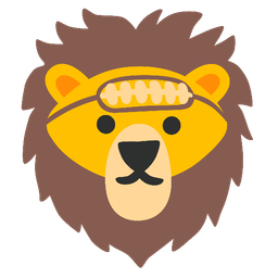 american football and lion