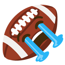 american football and loudly crying face
