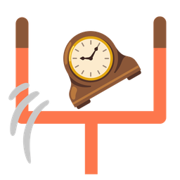 american football and mantelpiece clock