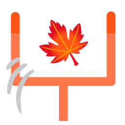 american football and maple leaf