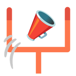 american football and megaphone