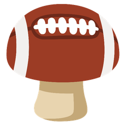 american football and mushroom