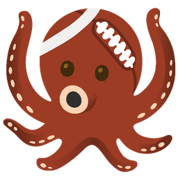 american football and octopus