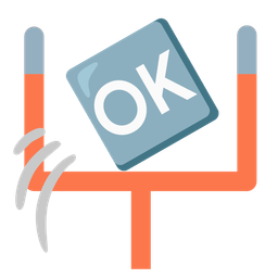 american football and OK button