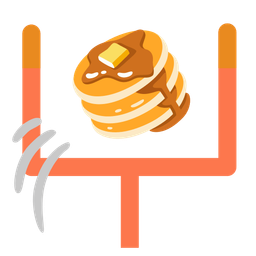 american football and pancakes