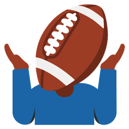 american football and person shrugging