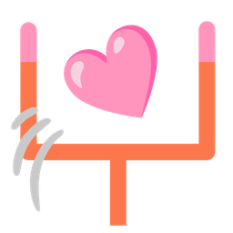 american football and pink heart