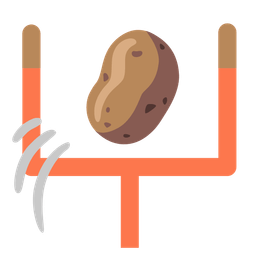 american football and potato