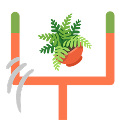american football and potted plant