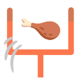 american football and poultry leg