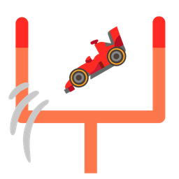 american football and racing car