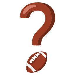 american football and red question mark